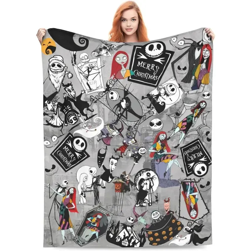 Ghostly Cozy Halloween Cartoon Blanket