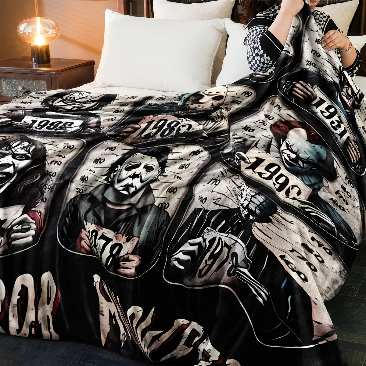 Cozy Horror Movie Blanket