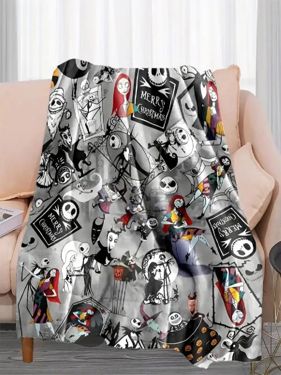 Ghostly Cozy Halloween Cartoon Blanket