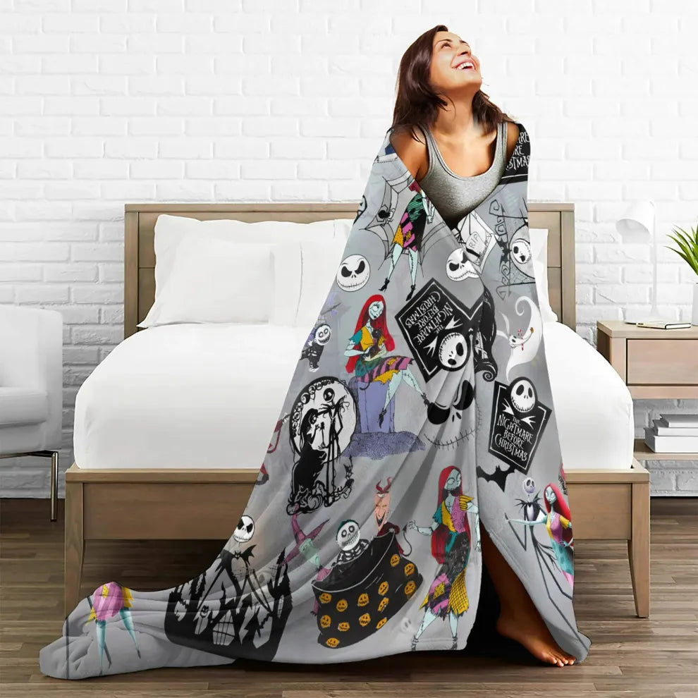 Ghostly Cozy Halloween Cartoon Blanket
