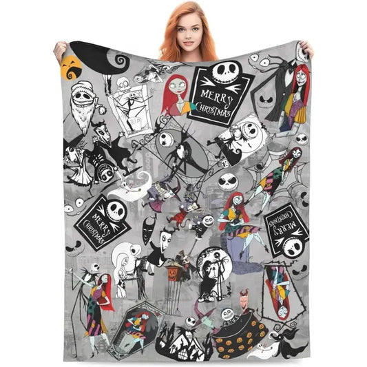 Ghostly Cozy Halloween Cartoon Blanket