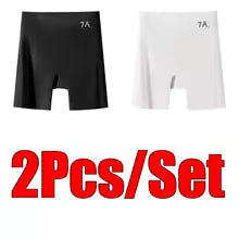 Women High-waist Ice Silk Underwear with Tummy-control Hip-lifting
