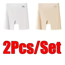 Women High-waist Ice Silk Underwear with Tummy-control Hip-lifting