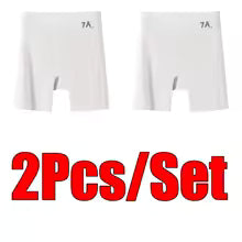 Women High-waist Ice Silk Underwear with Tummy-control Hip-lifting