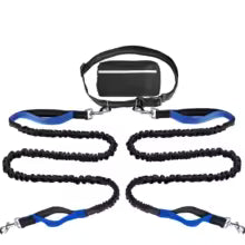 Hands-Free Dog Walking Leash with Zipper Pouch