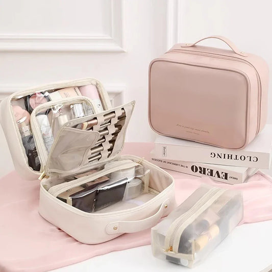 Multi-Compartment Toiletry Cosmetics Bag