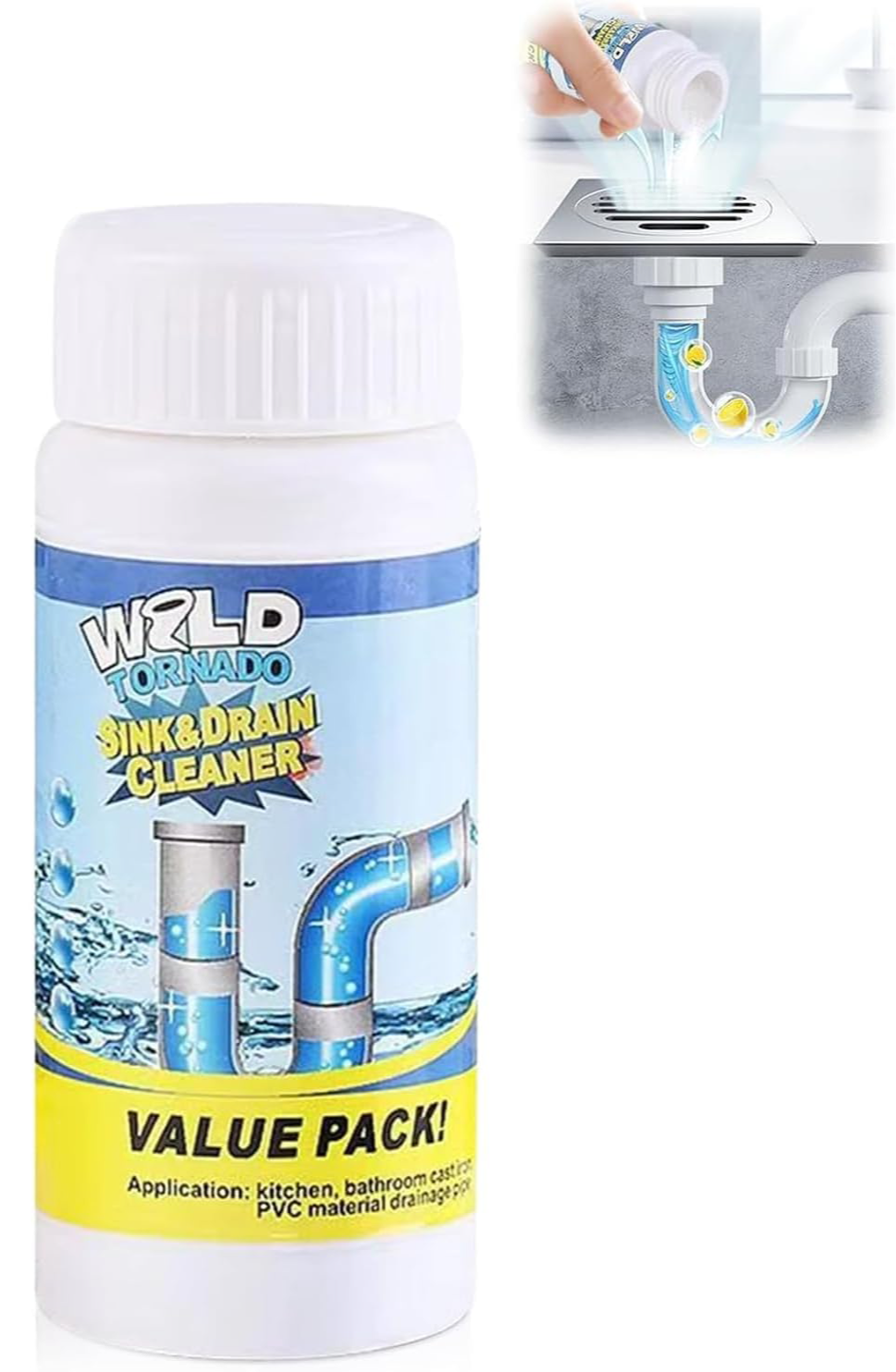 Wild Tornado Magic Drain Cleaner Powder