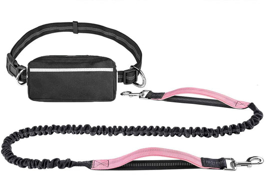 Hands-Free Dog Walking Leash with Zipper Pouch