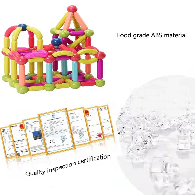 Magnetic Balls and Rods Set Educational Magnet Building Blocks