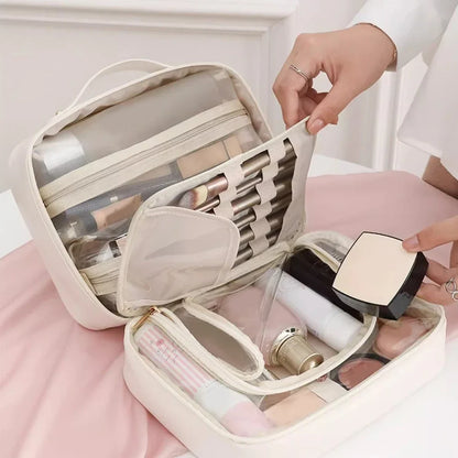 Multi-Compartment Toiletry Cosmetics Bag