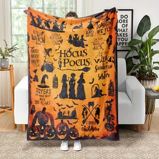 Cozy Halloween Witch Movie Blanket