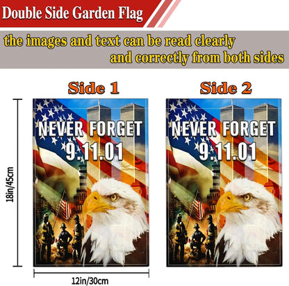 9/11 Never Forget Eagle Memorial Flag - Patriotic American Bald Eagle Flag