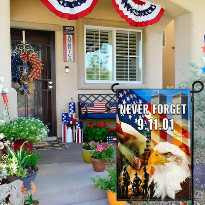 9/11 Never Forget Eagle Memorial Flag - Patriotic American Bald Eagle Flag
