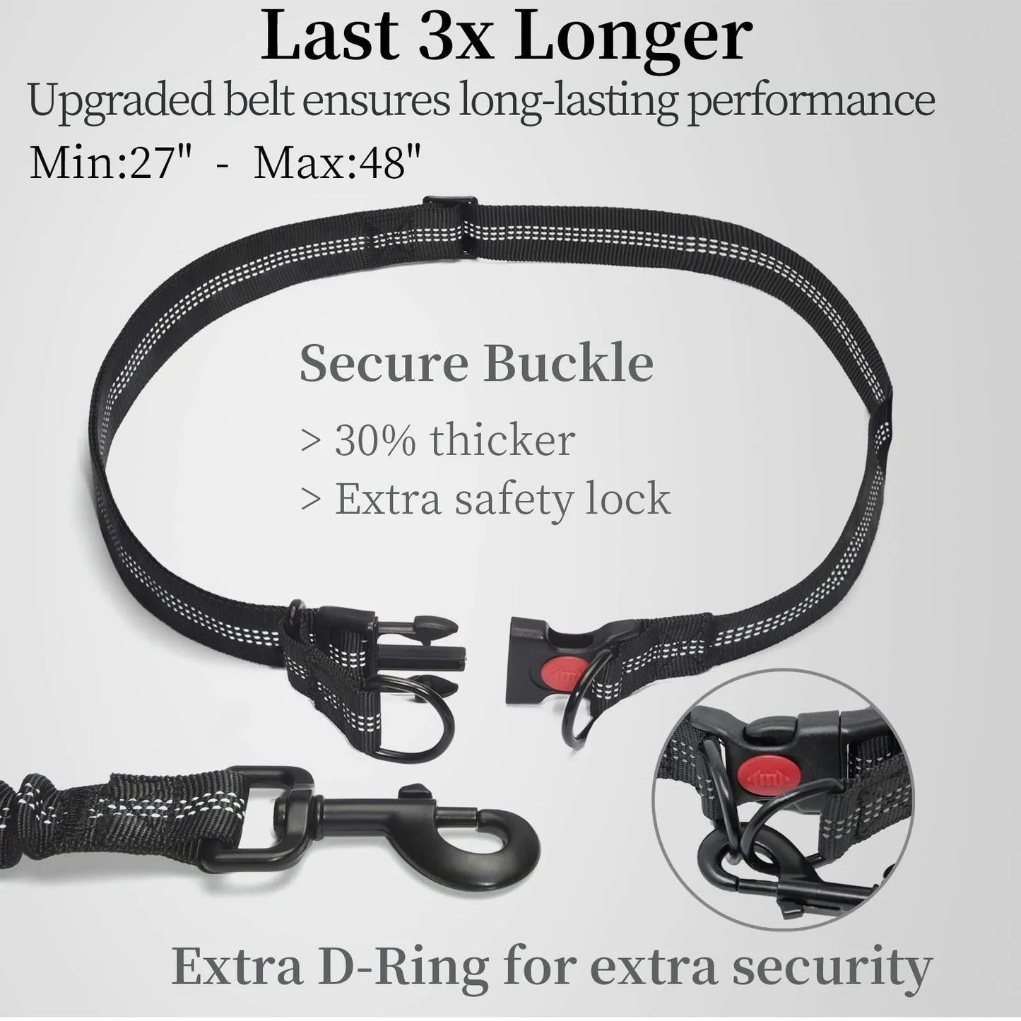 Hands-Free Dog Walking Leash with Zipper Pouch