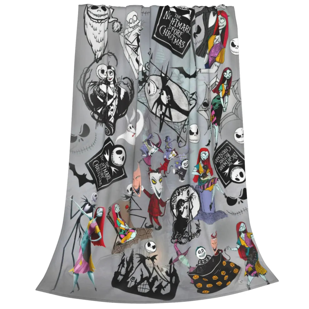 Ghostly Cozy Halloween Cartoon Blanket